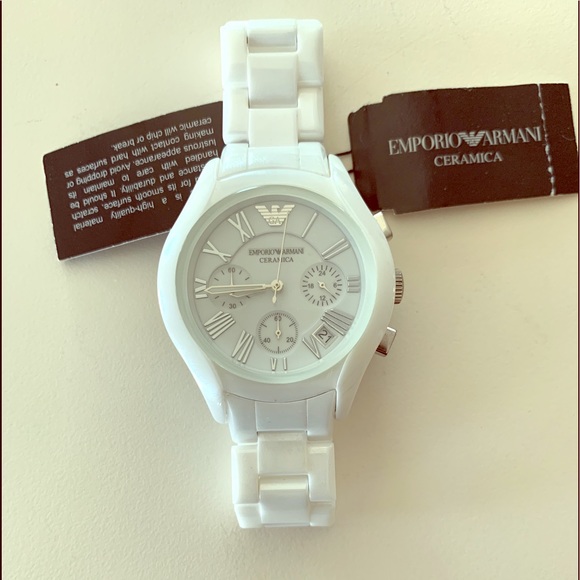 Emporio Armani White Ceramica Watch AR1404